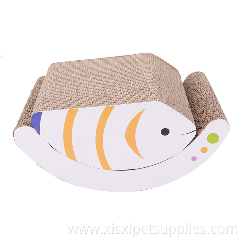 fish shape Cat Grinding Paw Corrugated Cat Toy cat scratcher cardboard
